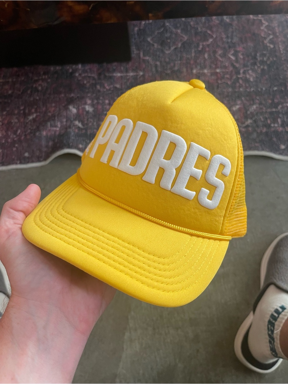 PADRES Yellow Trucker Hat